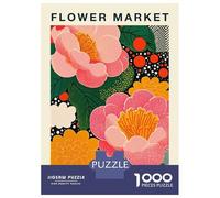 Rompecabezas De 1000 Piezas para Adolescentes Florence Flower Market Botanical Travel Poster Rompecabezas para Adultos Juguete Decoración De Pared Mejora La Memoria Desafío Educativo 38x26cm/1000pcs