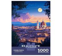 Rompecabezas De 1000 Piezas para Adolescentes Florence, Italy at Night Rompecabezas para Adultos Juegos Relajantes Corte De Precisión Cumpleaños 70x50cm/1000pcs