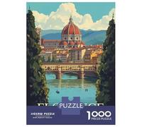 Rompecabezas De 1000 Piezas para Adolescentes Florence, Italy Travel Rompecabezas De Juguete para Decoración De Pared Desafío Difícil Regalo De Cumpleaños, Regalos, 38x26cm/1000pcs