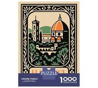 Rompecabezas De 1000 Piezas para Adolescentes Florence Italy Vintage Travel Rompecabezas para Adolescentes Juguetes Antiestrés Regalo De Cumpleaños para Cumpleaños, Navidad 70x50cm/1000pcs