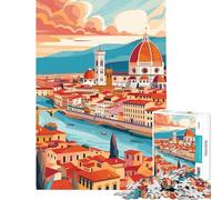 Rompecabezas de 1000 Piezas para Adolescentes Florencia Italia Juego Familiar Juguetes adictivos para Cultivar la Paciencia Regalo Divertido Difícil (Tamaño 75x50cm)