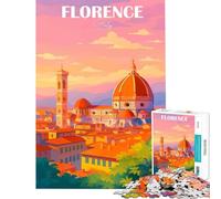 Rompecabezas de 1000 Piezas para Adolescentes Florencia Italia Paisaje Urbano Arte Juegos Familiares Juguetes Juegos educativos Regalos de Amigo Invisible Ideal para Parejas (tamaño 75x50cm)