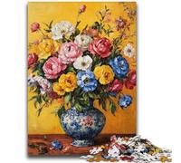 Rompecabezas de 1000 Piezas para Adolescentes, Flores en un jarrón, para Mayores de 14 años, desafío Educativo, Actividades Divertidas en casa, Regalos de cumpleaños, Regalos de Viaje, 26x38cm