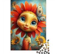 Rompecabezas De 1000 Piezas para Adolescentes Flower Fairy with Butterfly Rompecabezas para Adultos Juegos Familiares Mejora La Memoria Cumpleaños Y Navidad 52x38cm/1000pcs