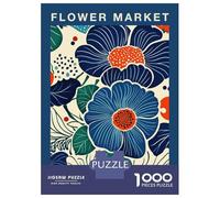 Rompecabezas De 1000 Piezas para Adolescentes Flower Market Santorini Botanical Art Print Rompecabezas para Adultos Juego De Ingenio Juego De Corte De Precisión Regalos Desafiantes 38x26cm/1000pcs