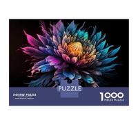Rompecabezas De 1000 Piezas para Adolescentes Flower Watercolor Art Rompecabezas Juego Familiar Pero Divertido Y Humorístico Cumpleaños 52x38cm/1000pcs