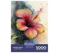 Rompecabezas De 1000 Piezas para Adolescentes Flowers Watercolor Rompecabezas para Adultos Juegos Familiares Decoración De Pared Regalos Y Cumpleaños Únicos 52x38cm/1000pcs