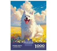 Rompecabezas De 1000 Piezas para Adolescentes Fluffy Dog Japanese Art Rompecabezas Juegos Relajantes Análisis Y Lógica Reducción del Estrés Regalos 38x26cm/1000pcs
