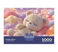 Rompecabezas De 1000 Piezas para Adolescentes Fluffy Teddy Bear Plush Toy Rompecabezas para Adultos Juguetes De Bricolaje Difícil Difícil Diversión En El Hogar Actividades, 38x26cm/1000pcs