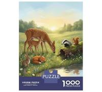 Rompecabezas De 1000 Piezas para Adolescentes Forest Animals by The Pond Rompecabezas para Adolescentes Juego Práctico Desafío Difícil Oferta como Regalo para Toda La Familia 70x50cm/1000pcs