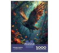 Rompecabezas De 1000 Piezas para Adolescentes Forest Fantasy Owl Art Print Rompecabezas para Adultos Juguete Decoración De Pared Decoración Difícil Y Desafiante 52x38cm/1000pcs
