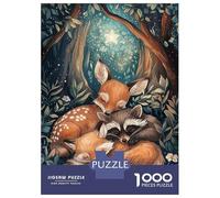Rompecabezas De 1000 Piezas para Adolescentes Forest Friends Asleep Rompecabezas para Adultos Juguetes De Bricolaje Desafío Difícil Cumpleaños 38x26cm/1000pcs