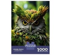 Rompecabezas De 1000 Piezas para Adolescentes Forest Spirit Owl Statue Rompecabezas para Adultos Juegos Divertidos Decoración Perfecta Regalo De Cumpleaños, Regalos, 70x50cm/1000pcs