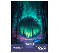 Rompecabezas De 1000 Piezas para Adolescentes Forrest Moon Polar Lights Rompecabezas para Adultos Juego Familiar Difícil Difícil Cumpleaños Y Navidad 70x50cm/1000pcs
