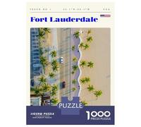 Rompecabezas De 1000 Piezas para Adolescentes Fort Lauderdale Travel Art Rompecabezas para Adultos Juegos Relajantes Alivia El Estrés Diversión En Casa Actividades, 38x26cm/1000pcs