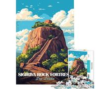 Rompecabezas de 1000 Piezas para Adolescentes Fortaleza de Roca de Sigiriya Sri Lanka Actividades Divertidas en casa para Mejorar la Memoria Juegos Familiares Apto para Mayores de 14 años (38x52cm)