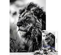 Rompecabezas de 1000 Piezas para Adolescentes Fotografía de Leones en la Naturaleza Decoración del hogar Juguetes Ideas de Regalos para Juegos educativos Entrena tu Cerebro y Tus Manos Tamaño 38x52cm