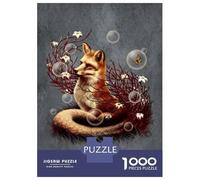 Rompecabezas De 1000 Piezas para Adolescentes Fox Art Print Fantasy Rompecabezas para Adultos Juego Práctico Regalos para Mujeres Regalos para Amigos Y Familiares 52x38cm/1000pcs