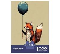 Rompecabezas De 1000 Piezas para Adolescentes Fox Balloon Animal Rompecabezas para Adultos Juego De Ingenio para Mejorar La Memoria Regalos para Amigos Y Familiares 70x50cm/1000pcs