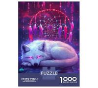 Rompecabezas De 1000 Piezas para Adolescentes Fox Dreams in Neon Rompecabezas para Adultos Juego Familiar Difícil Difícil Cumpleaños Y Navidad 70x50cm/1000pcs
