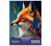 Rompecabezas De 1000 Piezas para Adolescentes Fox Duo Rompecabezas para Adultos Juegos De Relajación Montaje De Patrones Diversión En Casa Actividades, 70x50cm/1000pcs