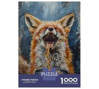 Rompecabezas De 1000 Piezas para Adolescentes Fox Eating Ramen Noodles Rompecabezas Juego Familiar Pero Divertido Y Humorístico Cumpleaños 38x26cm/1000pcs