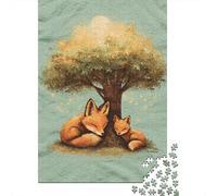 Rompecabezas De 1000 Piezas para Adolescentes Fox Family T-Shirt Nature Lover Gift Rompecabezas para Adultos Juego Familiar Análisis Y Lógica Interacción Entre Padres E Hijos 52x38cm/1000pcs
