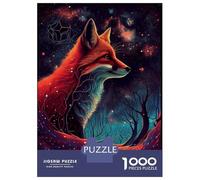 Rompecabezas De 1000 Piezas para Adolescentes Fox Galaxy Nature Rompecabezas para Adultos Juego Familiar Desafío Difícil Interacción Entre Padres E Hijos 52x38cm/1000pcs