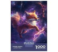 Rompecabezas De 1000 Piezas para Adolescentes Fox in The Cosmos -4 Rompecabezas para Adultos Juegos Divertidos Decoración Cumpleaños, Navidad 70x50cm/1000pcs