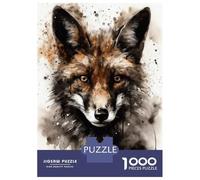 Rompecabezas De 1000 Piezas para Adolescentes Fox Nature S Crafty One Rompecabezas para Adultos Juego Práctico Decoración del Hogar Cumpleaños Y Navidad 38x26cm/1000pcs