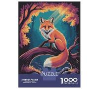 Rompecabezas De 1000 Piezas para Adolescentes Fox on A Branch by A River Rompecabezas para Adultos Juegos Divertidos Decoración Cumpleaños, Navidad 70x50cm/1000pcs