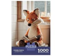 Rompecabezas De 1000 Piezas Para Adolescentes Fox Reading A Book on A Toilet Poster, Picture, Metal Print, Paint by Creed Rompecabezas Para Adultos Juegos Relajantes Decoración Del Hogar Actividades D