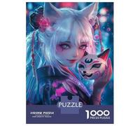 Rompecabezas De 1000 Piezas para Adolescentes Fox Spirit in Neon Glow Rompecabezas Juegos Divertidos Regalos para Mujeres Cumpleaños Y Navidad 70x50cm/1000pcs