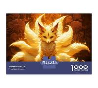 Rompecabezas De 1000 Piezas para Adolescentes Fox Tails China Legend Zen Rompecabezas para Adultos Juegos De Relajación Desafío Difícil Desafío Educativo 38x26cm/1000pcs