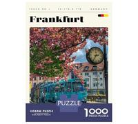 Rompecabezas De 1000 Piezas para Adolescentes Frankfurt Germany Travel Art Rompecabezas para Adultos Juguete Decoración De Pared Decoración Cumpleaños, Navidad 38x26cm/1000pcs