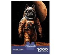 Rompecabezas De 1000 Piezas para Adolescentes French Bulldog Dog On Mars Rompecabezas para Adultos Juego Práctico Difícil Regalos De Cumpleaños Y Únicos 52x38cm/1000pcs