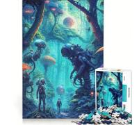 Rompecabezas de 1000 Piezas para Adolescentes Frontera alienígena galáctica, decoración de Pared, Juguete para la diversión Familiar, para Fortalecer el Amor Entre Parejas 38x26cm