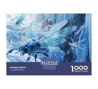 Rompecabezas De 1000 Piezas para Adolescentes Frost Dragonfly Fantasy Artwork Rompecabezas para Adolescentes Juegos Familiares Desafío Difícil Regalos De Cumpleaños Y Únicos 38x26cm/1000pcs
