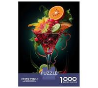 Rompecabezas De 1000 Piezas para Adolescentes Fruit Martini Cocktail Drink Rompecabezas para Adultos Juego Práctico Decoración Gran Regalo para Jugar 52x38cm/1000pcs
