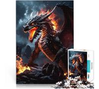Rompecabezas de 1000 Piezas para Adolescentes Fuego de dragón Juegos educativos Juguetes de Bricolaje Regalos de Amigo Secreto 38x26cm