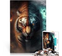 Rompecabezas de 1000 Piezas para Adolescentes Fuego de Tigre Juguetes Juegos Educativos Antiestrés Regalos de Amigo Secreto 38x26cm