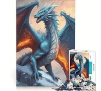 Rompecabezas de 1000 Piezas para Adolescentes: Fuego, Hielo, Fantasía, Dragón, Juegos Familiares, Antiestrés, Regalos para Amigos y Familiares 38x52cm
