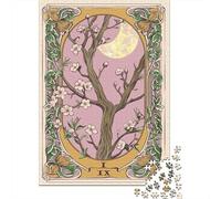 Rompecabezas De 1000 Piezas para Adolescentes Full Moon Blossom Tarot Card Rompecabezas para Adultos Juguetes Antiestrés Difícil Difícil Cumpleaños Y Navidad 70x50cm/1000pcs