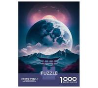 Rompecabezas De 1000 Piezas para Adolescentes Full Moon in Japanese Rompecabezas para Adolescentes Juego De Ingenio Regalos para Mujeres Actividades Divertidas En Casa 70x50cm/1000pcs