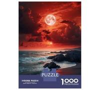Rompecabezas De 1000 Piezas para Adolescentes Full Moon Over The Ocean Rompecabezas para Adultos Juego Familiar Pero Divertido Y Humorístico Desafío Educativo 70x50cm/1000pcs