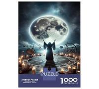 Rompecabezas De 1000 Piezas para Adolescentes Full Moon Ritual Decorations Rompecabezas para Adultos Juegos Familiares Difícil Regalo De Cumpleaños, Regalos, 52x38cm/1000pcs