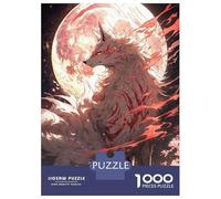 Rompecabezas De 1000 Piezas para Adolescentes Full Moon Sakura Kitsune Rompecabezas para Adultos Juegos Relajantes Regalos para Mujeres Diversión En Casa Actividades, 70x50cm/1000pcs