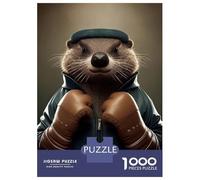 Rompecabezas De 1000 Piezas para Adolescentes Funny Beaver Animal Boxer Rompecabezas para Adolescentes Juguetes DIY Análisis Y Lógica para Cumpleaños, Navidad 70x50cm/1000pcs