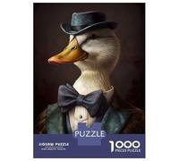 Rompecabezas De 1000 Piezas para Adolescentes Funny Duck in A Suit Rompecabezas para Adolescentes Juguetes Antiestrés Regalos para Mujeres Regalos para Reducir El Estrés 38x26cm/1000pcs