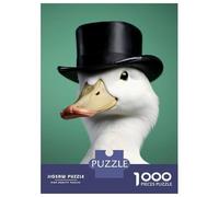 Rompecabezas De 1000 Piezas para Adolescentes Funny Duck in A Suit Rompecabezas para Adultos Juegos Familiares Corte De Precisión Regalos Y Cumpleaños Únicos 38x26cm/1000pcs
